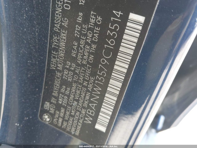 Aukcja sprzedaży 2009 Bmw 535i, vin: WBANW13579C163514, numer aukcji: 44592517