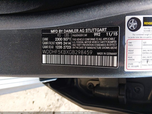 Продаж на аукціоні авто 2016 Mercedes-benz E 350, vin: WDDHF5KBXGB298459, номер лоту: 44592835
