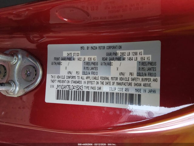 2020 MAZDA MX-5 MIATA RF JM1NDAM76L0416243 Photo 8