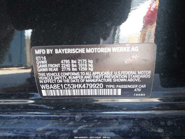 2017 BMW 330E WBA8E1C53HK479920 Photo 8