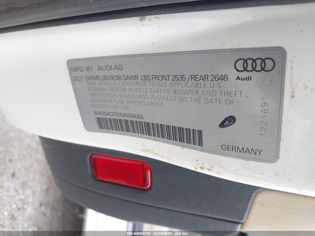 Aukcja sprzedaży 2021 Audi A5 Sportback Premium 45 Tfsi Quattro S Tronic, vin: WAUDACF55MA044088, numer aukcji: 44593118