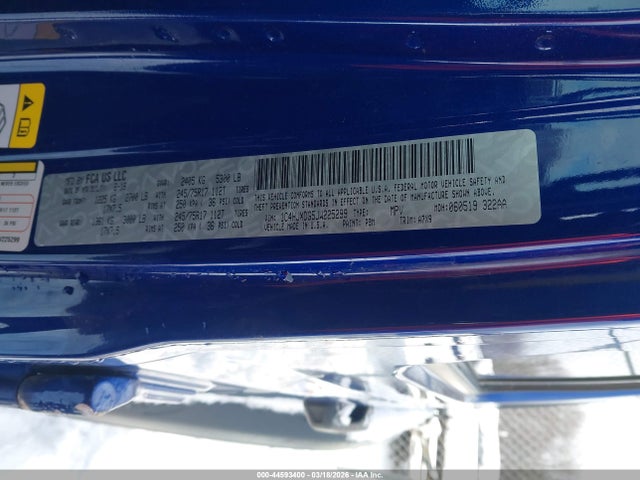 44593400 :رقم المزاد ، 1C4HJXDG5JW225299 vin ، 2018 Jeep Wrangler Unlimited Sport S 4x4 مزاد بيع