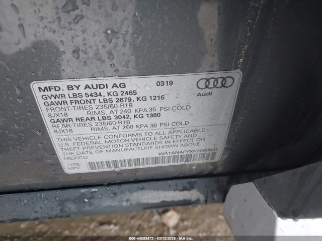 2019 AUDI Q5 WA1ANAFYXK2090641 Photo 8