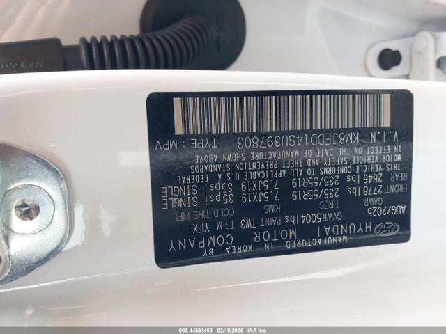 KM8JEDD14SU397803 Hyundai Tucson Hybrid Limited