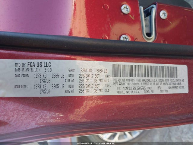 Aukcja sprzedaży 2019 Jeep Cherokee Latitude Plus Fwd, vin: 1C4PJLLB1KD205705, numer aukcji: 44593519