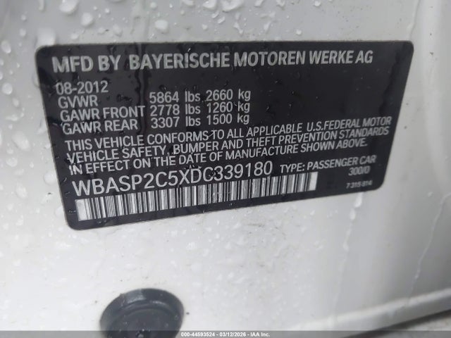 Продаж на аукціоні авто 2013 Bmw 535i Gran Turismo Xdrive, vin: WBASP2C5XDC339180, номер лоту: 44593524