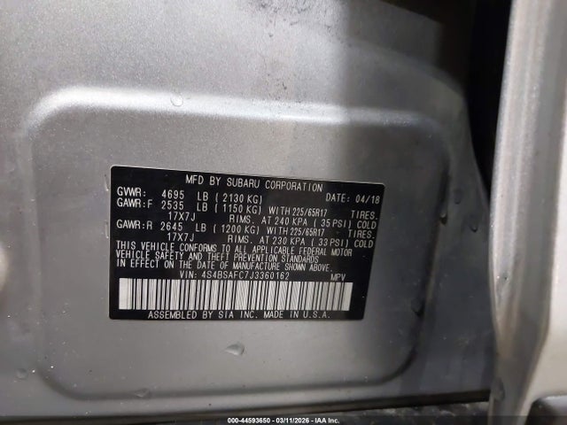 2018 SUBARU OUTBACK 4S4BSAFC7J3360162 Photo 8