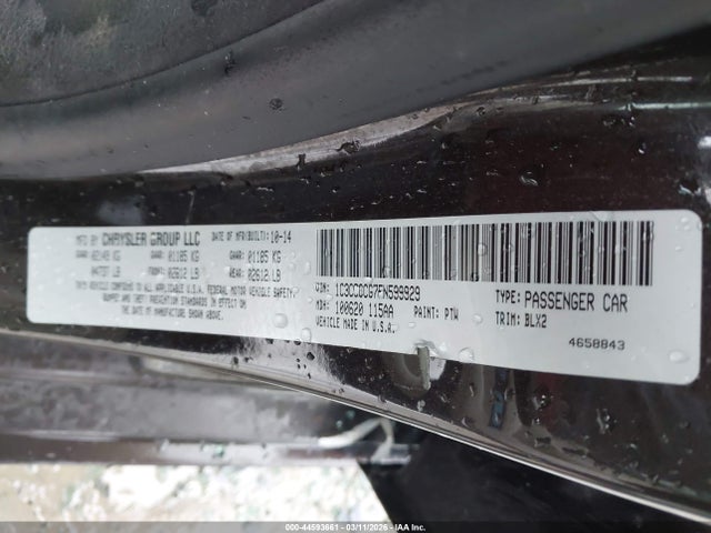 Продаж на аукціоні авто 2015 Chrysler 200 C, vin: 1C3CCCCG7FN599929, номер лоту: 44593661