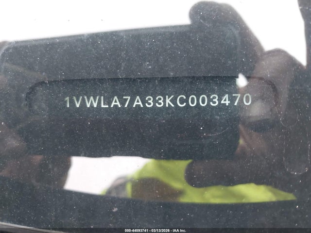 Продажа на аукционе авто 2019 Volkswagen Passat 2.0t Wolfsburg Edition, vin: 1VWLA7A33KC003470, номер лота: 44593741