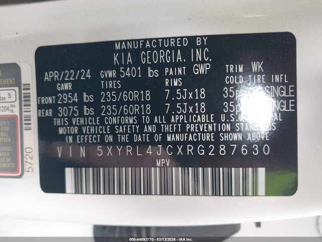 2024 KIA SORENTO 5XYRL4JCXRG287630 Photo 8