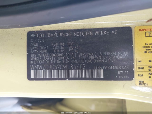 2012 MINI COOPER S COUNTRYMAN WMWZC3C52CWL84403 Photo 8