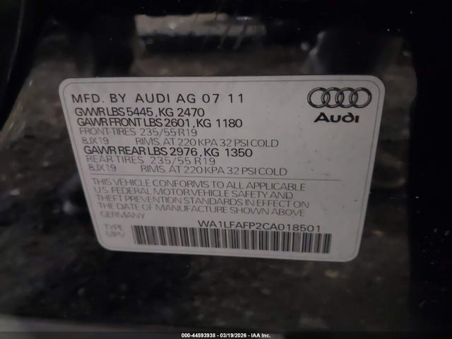 2012 AUDI Q5 WA1LFAFP2CA018501 Photo 8