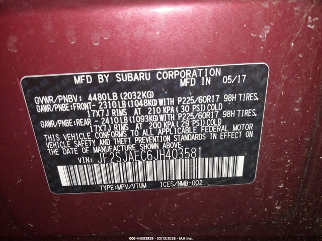 2018 SUBARU FORESTER JF2SJAEC6JH403581 Photo 8
