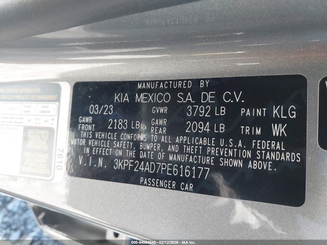 KIA Forte Lxs 2023 3KPF24AD7PE616177 Image 9