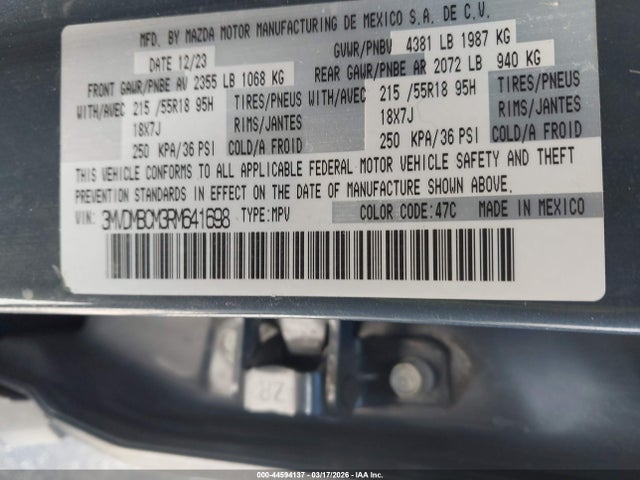 Aukcja sprzedaży 2024 Mazda Cx-30 2.5 S Carbon Edition, vin: 3MVDMBCM3RM641698, numer aukcji: 44594137