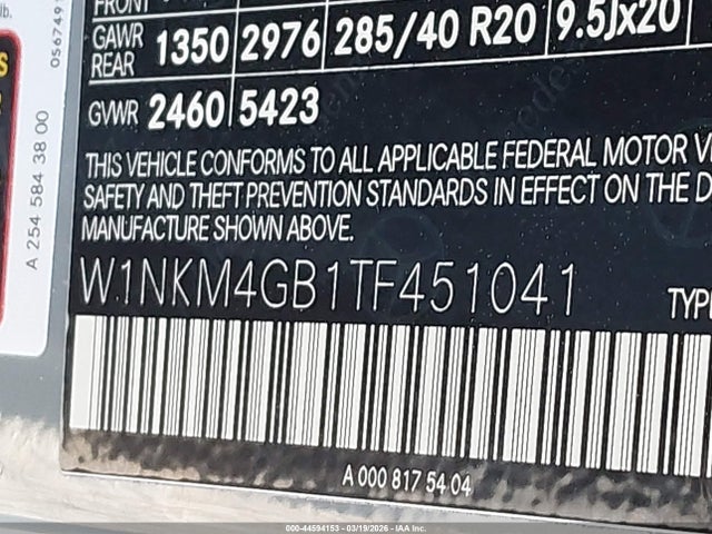 W1NKM4GB1TF451041 Mercedes-Benz GLC 300