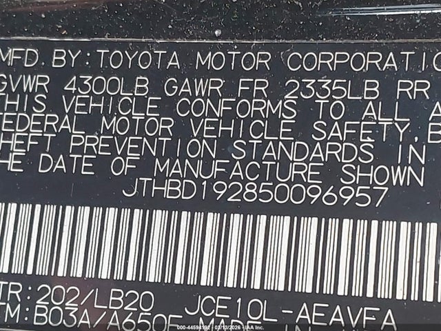 2005 LEXUS IS 300 JTHBD192850096957 Photo 8