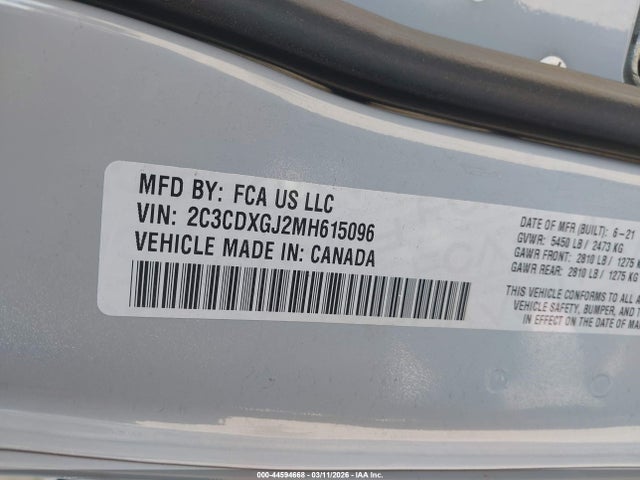 2021 DODGE CHARGER 2C3CDXGJ2MH615096 Photo 8