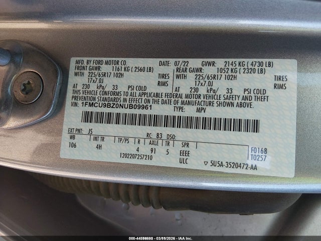 Ford Escape Se Hybrid 2022 1FMCU9BZ0NUB09961 Image 9