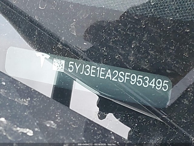 Aukcja sprzedaży 2025 Tesla Model 3 Long Range Rear-wheel Drive/standard Rear-wheel Drive, vin: 5YJ3E1EA2SF953495, numer aukcji: 44594712