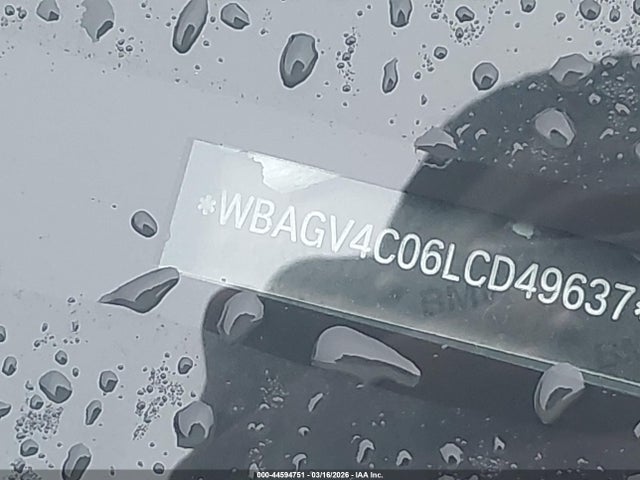 Aukcja sprzedaży 2020 Bmw 840i Gran Coupe Xdrive, vin: WBAGV4C06LCD49637, numer aukcji: 44594751