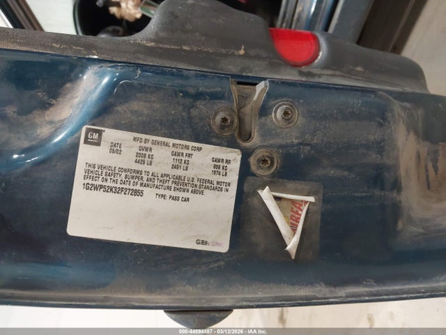 2002 Pontiac Grand Prix Gt მანქანა იყიდება აუქციონზე, vin: 1G2WP52K32F272855, აუქციონის ნომერი: 44594887