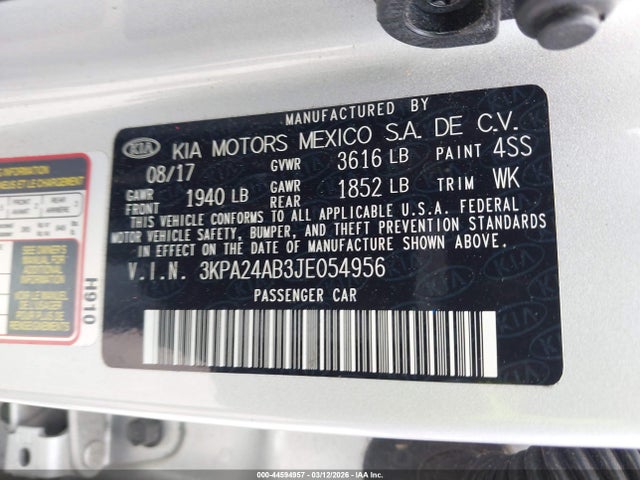 2018 KIA RIO 3KPA24AB3JE054956 Photo 8