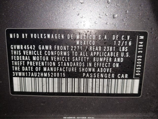 2017 VOLKSWAGEN GOLF ALLTRACK 3VWH17AU2HM520815 Photo 8