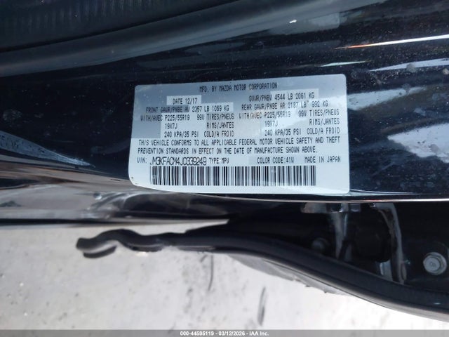 2018 Mazda Cx-5 Touring მანქანა იყიდება აუქციონზე, vin: JM3KFACM4J0339249, აუქციონის ნომერი: 44595119