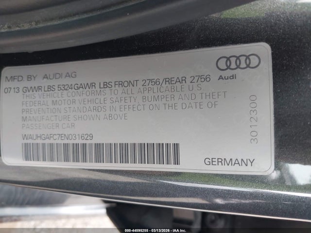2014 AUDI A6 WAUHGAFC7EN031629 Photo 8