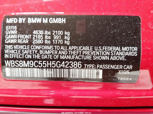 2017 BMW M3 WBS8M9C55H5G42386 Photo 8