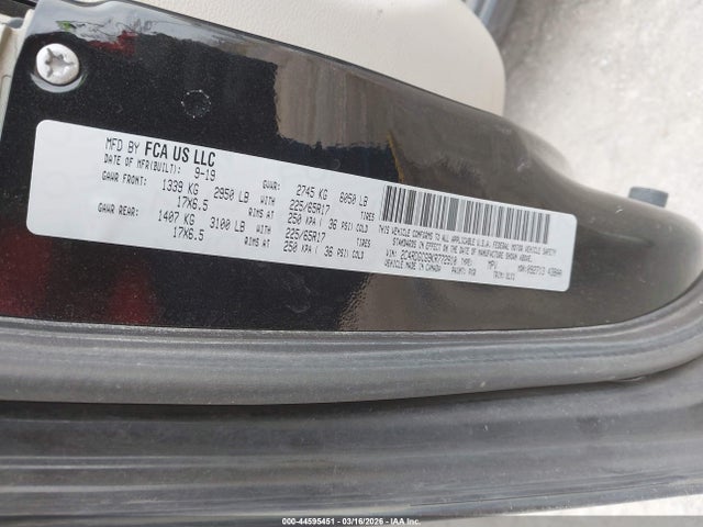 Продажа на аукционе авто 2019 Dodge Grand Caravan Sxt, vin: 2C4RDGCG9KR772910, номер лота: 44595451