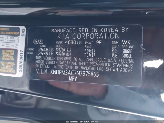 KIA Sportage Lx 2022 KNDPM3AC7N7975865 Image 9