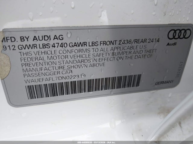 2013 AUDI A4 WAUEFAFL7DN022319 Photo 8