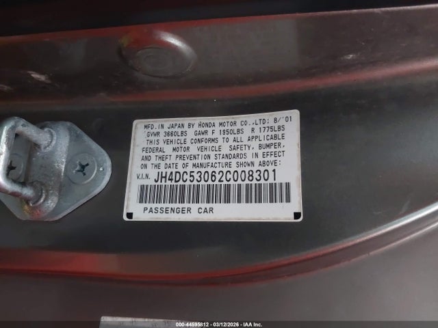 2002 ACURA RSX JH4DC53062C008301 Photo 8