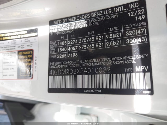 2023 MERCEDES-BENZ EQS 450+ SUV 4JGDM2DBXPA010032 Photo 8