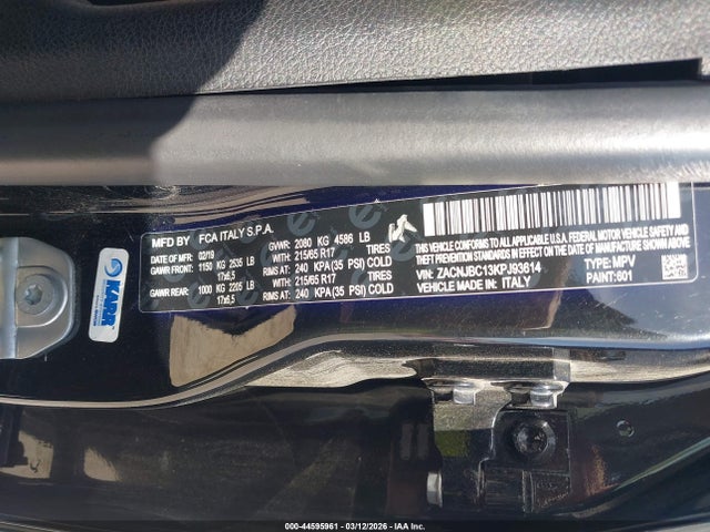 2019 Jeep Renegade Trailhawk 4x4 მანქანა იყიდება აუქციონზე, vin: ZACNJBC13KPJ93614, აუქციონის ნომერი: 44595961