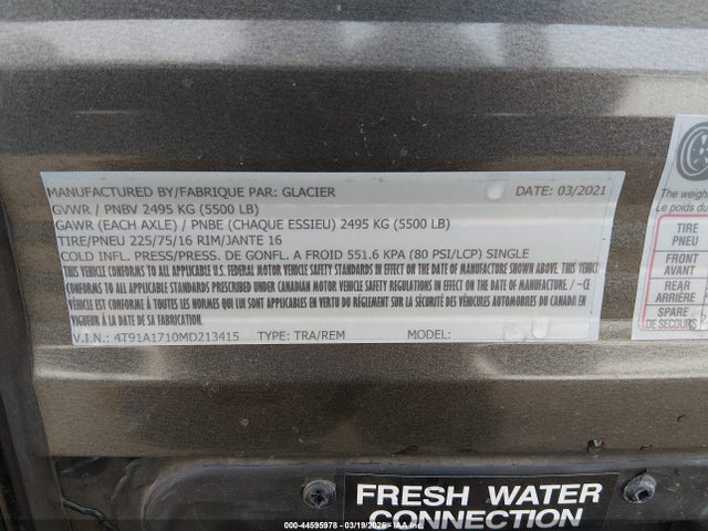 Outdoors Rv Other 2021 4T91A1710MD213415 Image 9