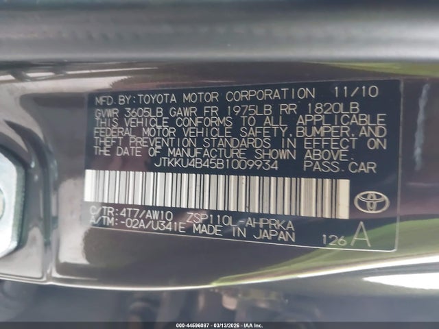 2011 SCION XD JTKKU4B45B1009934 Photo 8