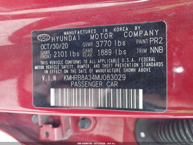 2021 HYUNDAI VENUE KMHRB8A34MU083029 Photo 8