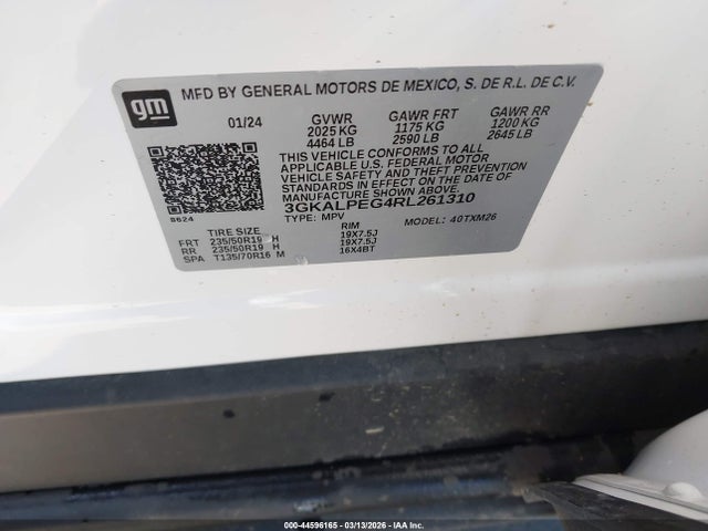 3GKALPEG4RL261310 GMC Terrain Fwd Slt