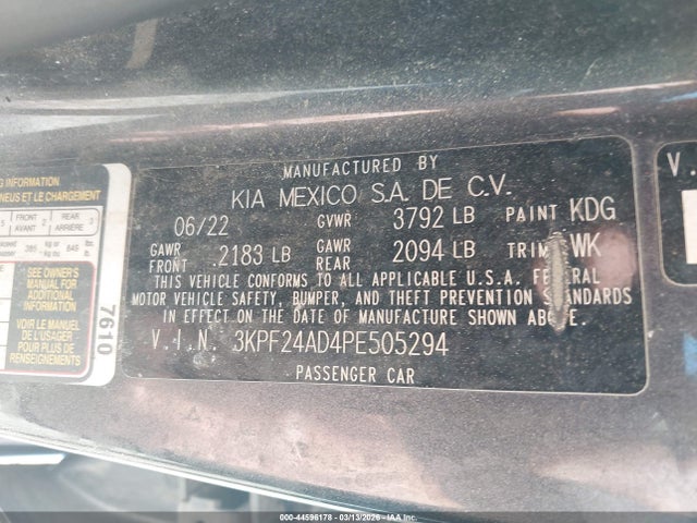 KIA Forte Lxs 2023 3KPF24AD4PE505294 Image 9