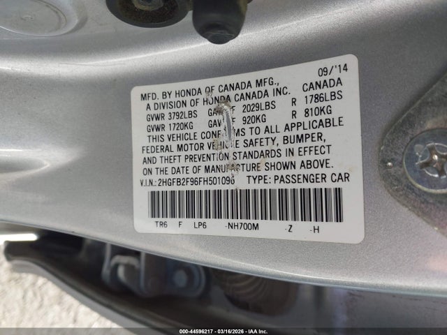 Honda Civic Ex-l 2015 2HGFB2F96FH501096 Image 9