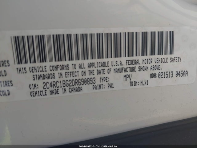 Продаж на аукціоні авто 2013 Chrysler Town & Country Touring, vin: 2C4RC1BG2DR690893, номер лоту: 44596337