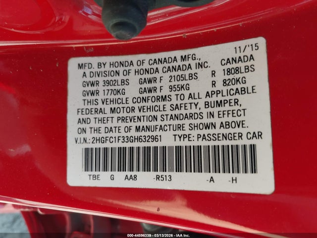 Honda Civic Ex-t 2016 2HGFC1F33GH632961 Image 9