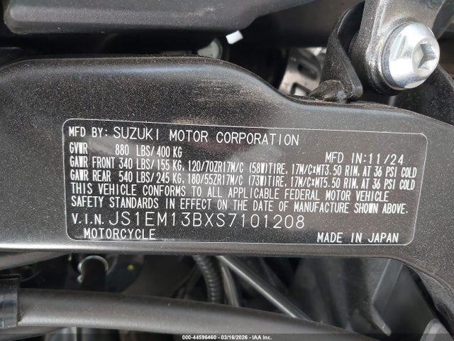 JS1EM13BXS7101208 Suzuki Gsx800 F