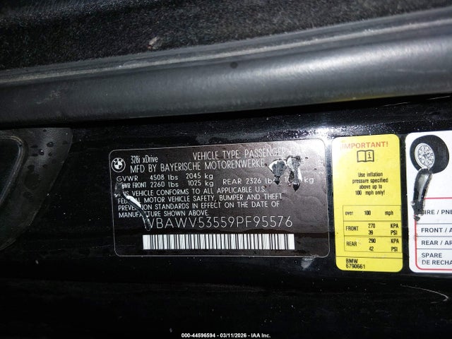 Продажа на аукционе авто 2009 Bmw 328i Xdrive, vin: WBAWV53559PF95576, номер лота: 44596594