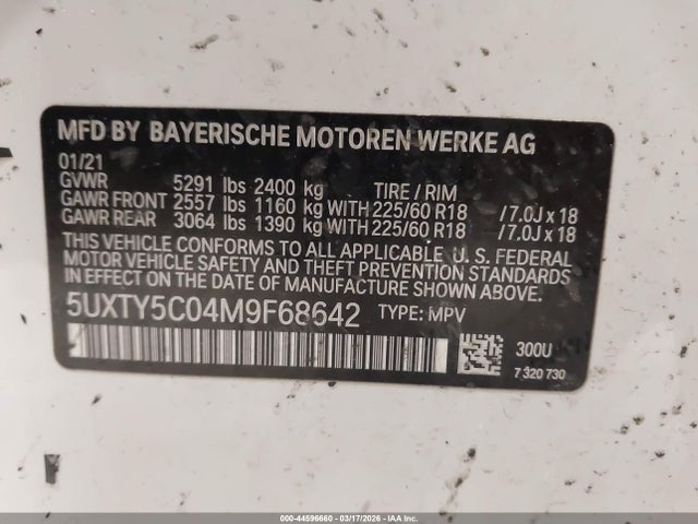 2021 BMW X3 5UXTY5C04M9F68642 Photo 8