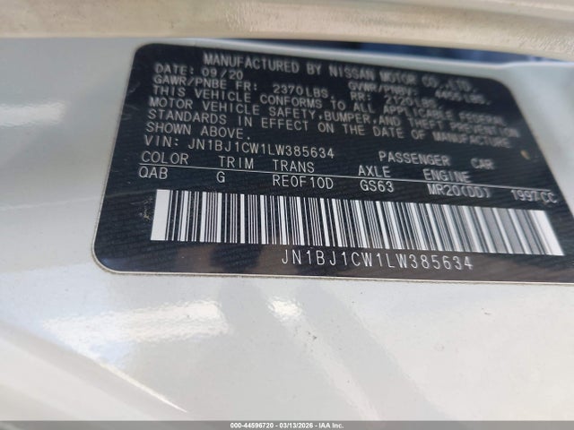JN1BJ1CW1LW385634 Nissan Rogue Sport Sv Awd Xtronic Cvt