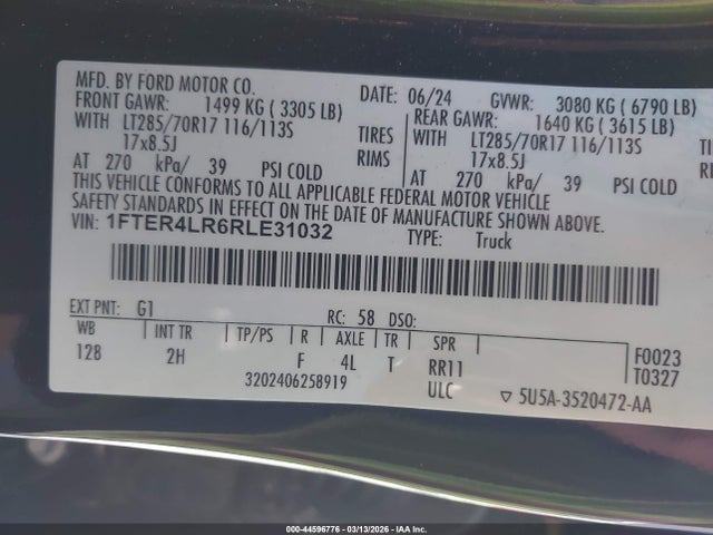 Ford Ranger Raptor 2024 1FTER4LR6RLE31032 Image 9
